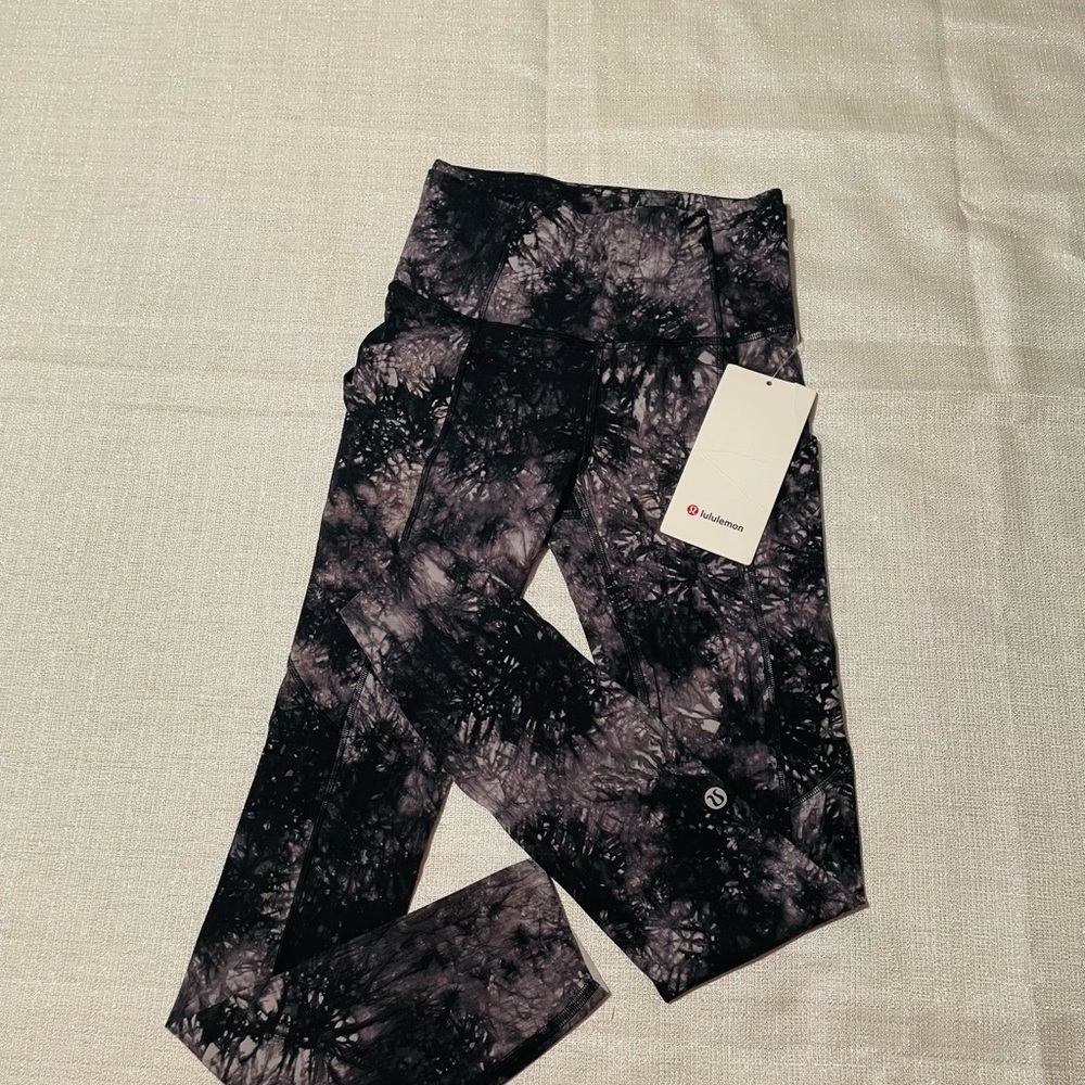 lululemon athletica Kids Charcoal Tie-Dye Leggings